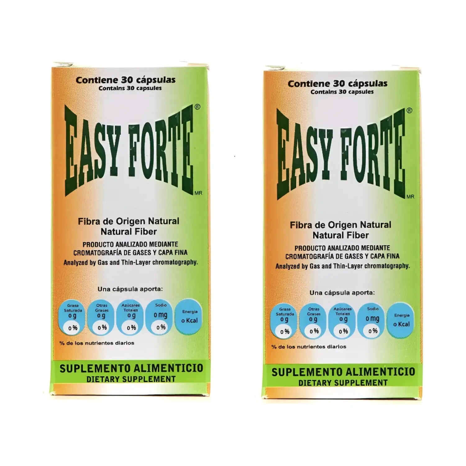 Easy Figure Easy Forte Fibra de Origen Natural 30 Capsulas Paquete de 2 Unidades