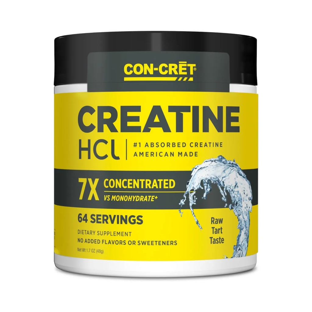 Con-Cret Creatine HCl | Creatina HCl Pura en Polvo | 48 g | 64 Servicios | Sin Sabor