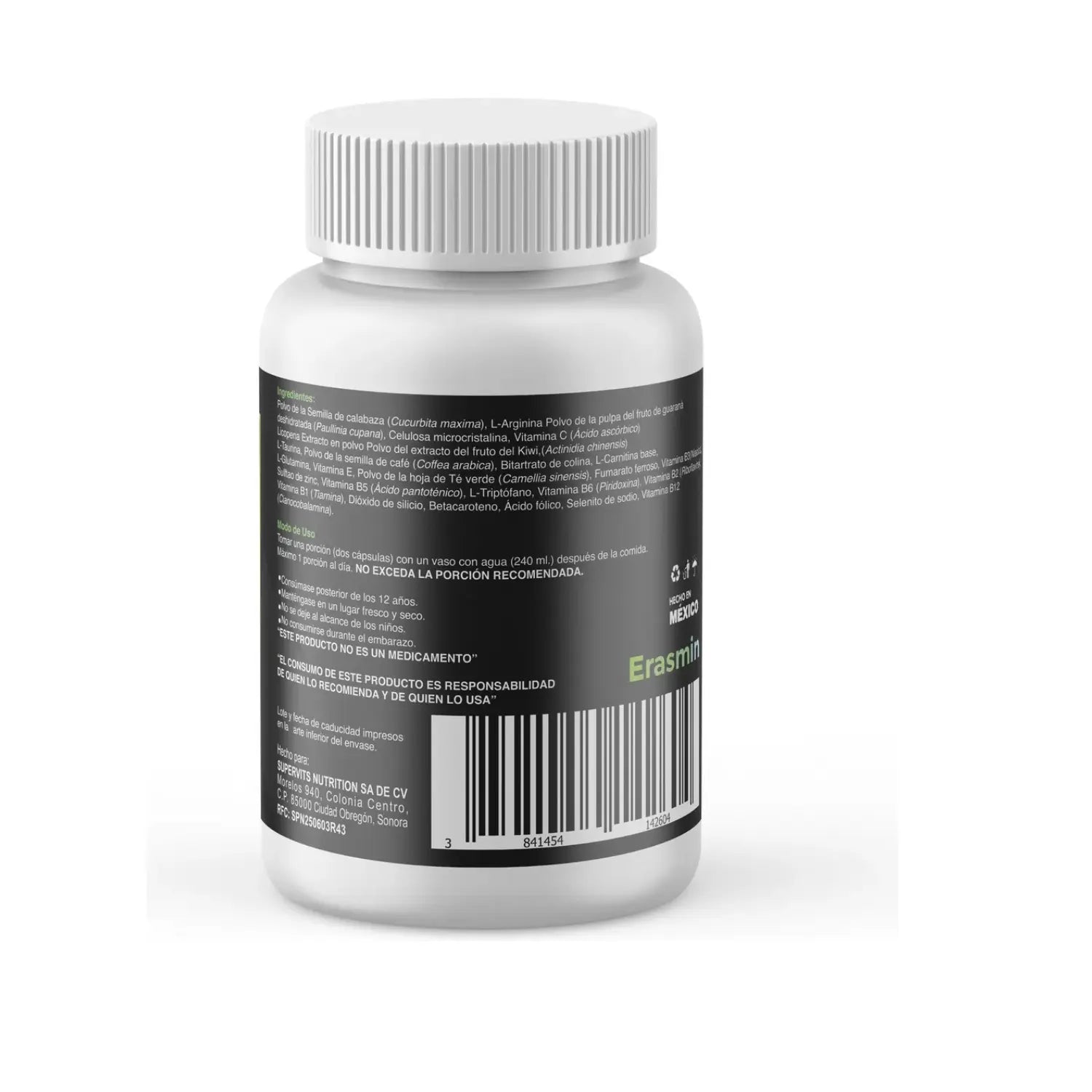 SUPLEMENTO ALIMENTICIO ERASMIN 30 CAPSULAS SF
