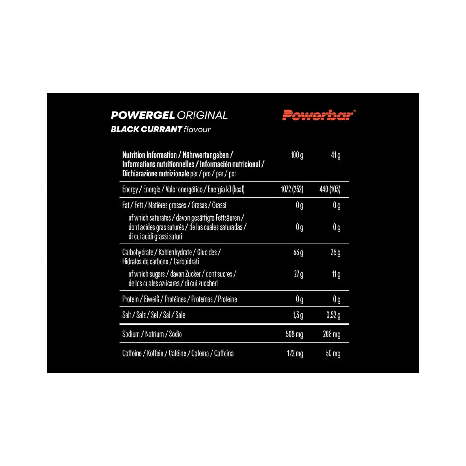 Powerbar power gel original 24 pzs de 41 grs sfn Black Currant