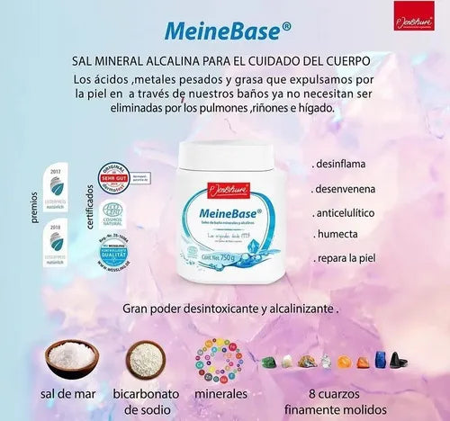 JENTSCHURA | MeineBase Sales Minerales Alcalinas para Baño | 750 g | Limpieza, Suavidad y Cuidado de la Piel