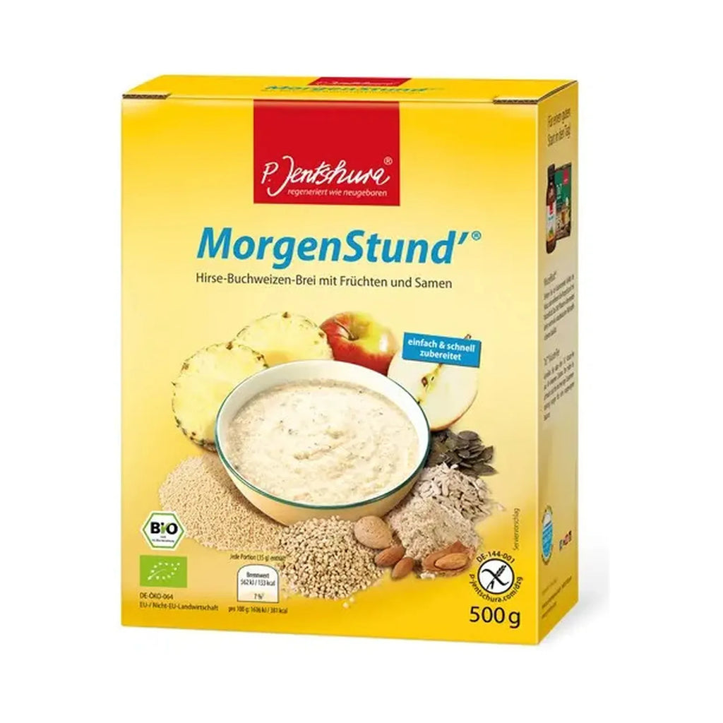 Jentschura MorgenStund | Papilla vegana de mijo y trigo sarraceno | 500 g | Orgánica | Sin gluten | Sin lactosa