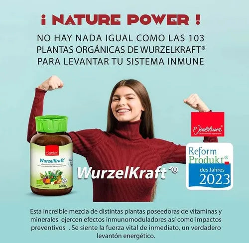 P. JENTSCHURA | WurzelKraft Mezcla de 103 Plantas Orgánicas | 300 g | Aporte de Vitaminas, Minerales y Antioxidantes Naturales
