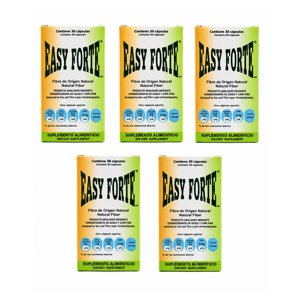 Easy Figure Easy Forte Fibra de Origen Natural 30 Capsulas Paquete de 5