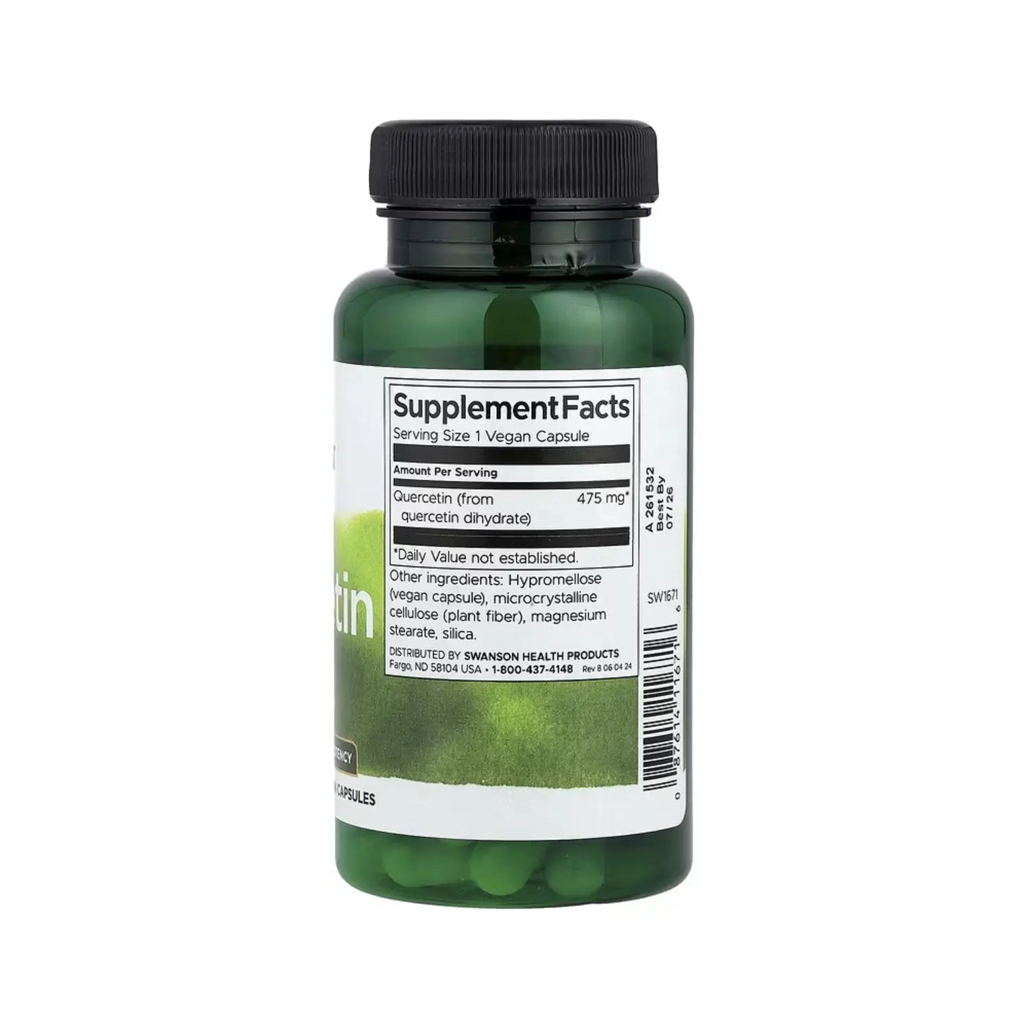 Quercetina, 475 mg, 60 cápsulas vegetarianas