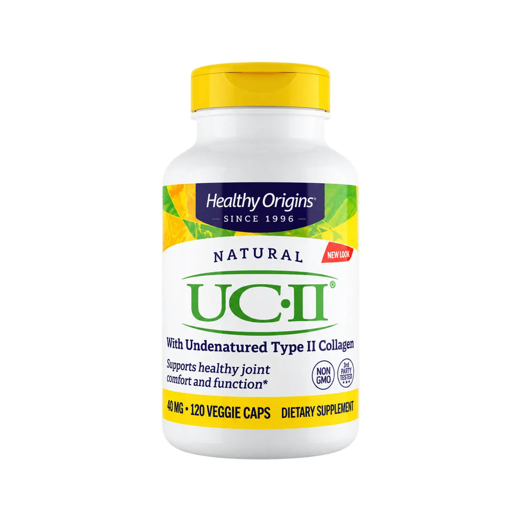 Healthy Origins UC-II Colágeno Tipo II 40 mg 120 Cápsulas | Colágeno no desnaturalizado | Apoyo a la movilidad y flexibilidad articular | 40 mg por cápsula | Suplemento alimenticio