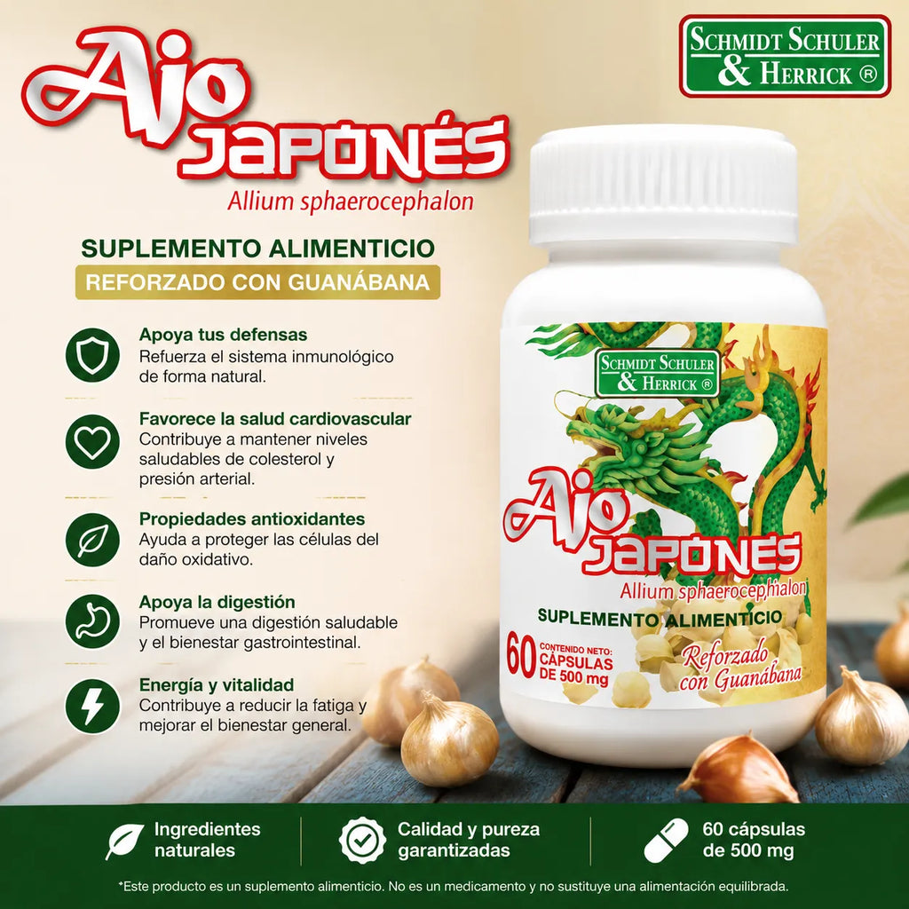 SCHULER AJO JAPONES CON GUANÁBANA 60 CAPS