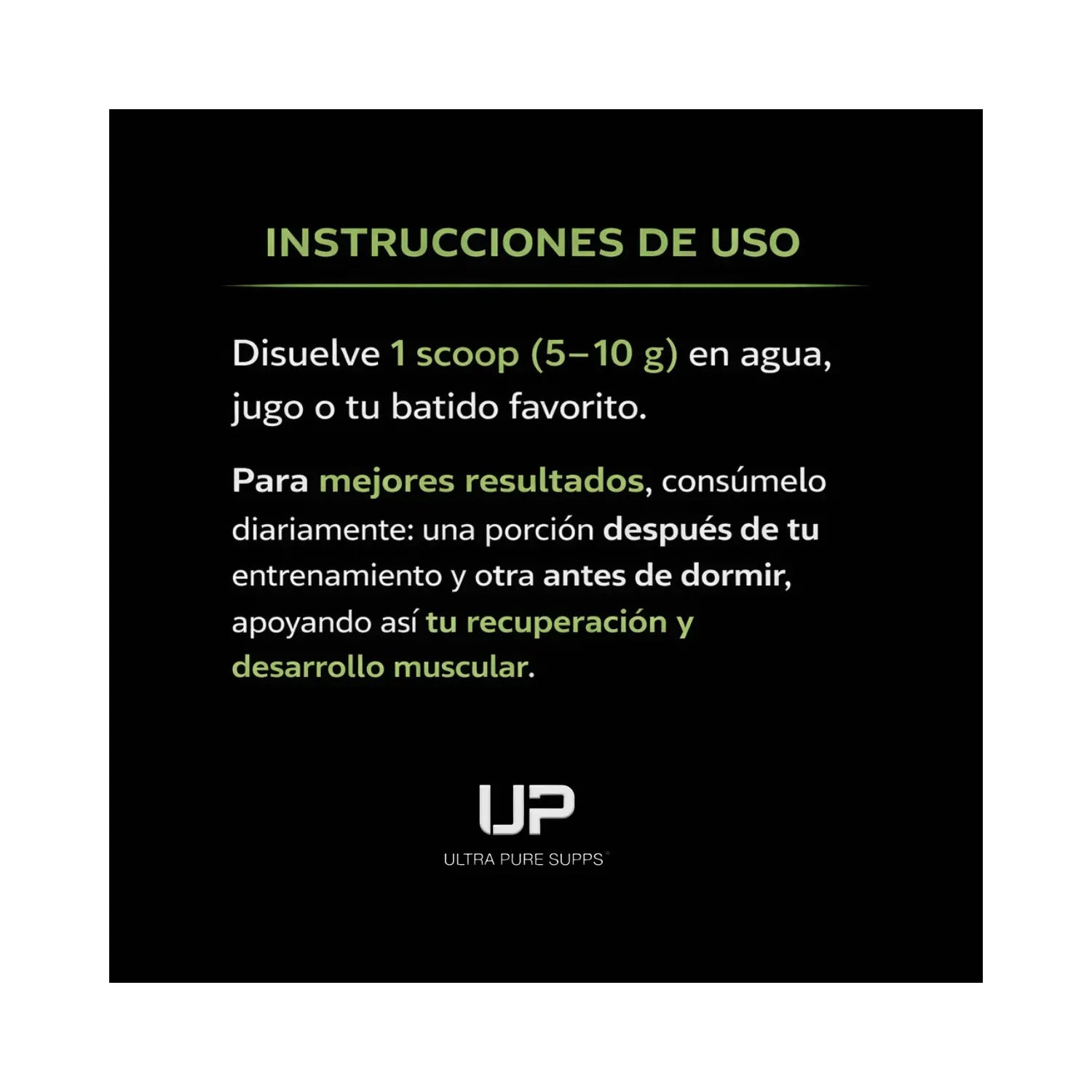 Ultra Pure supps Glutamina 400 G 80 Servicios Sfn