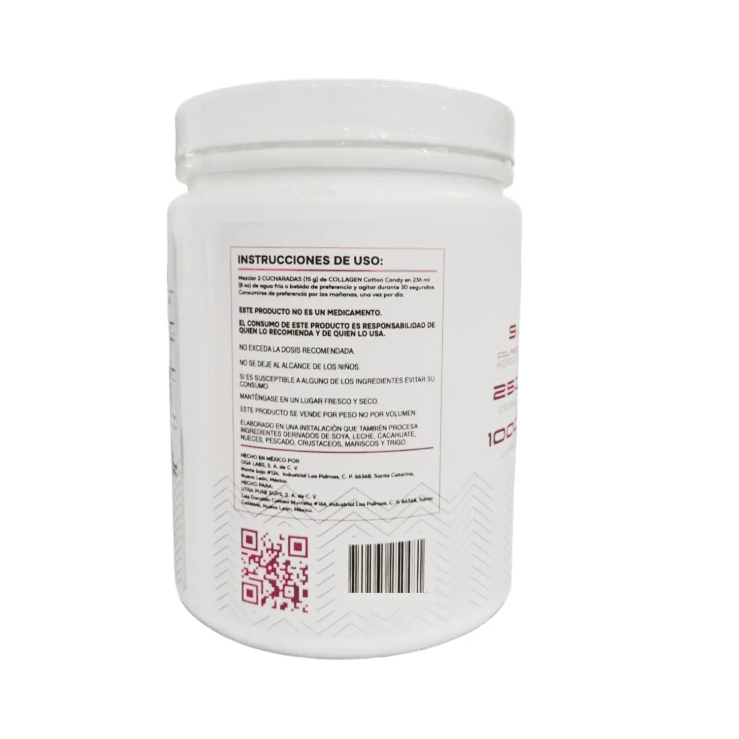 Ultra Pure Supps Colágeno Hidrolizado y Vitamina c 500g Sfn  PONCHE DE FRUTAS