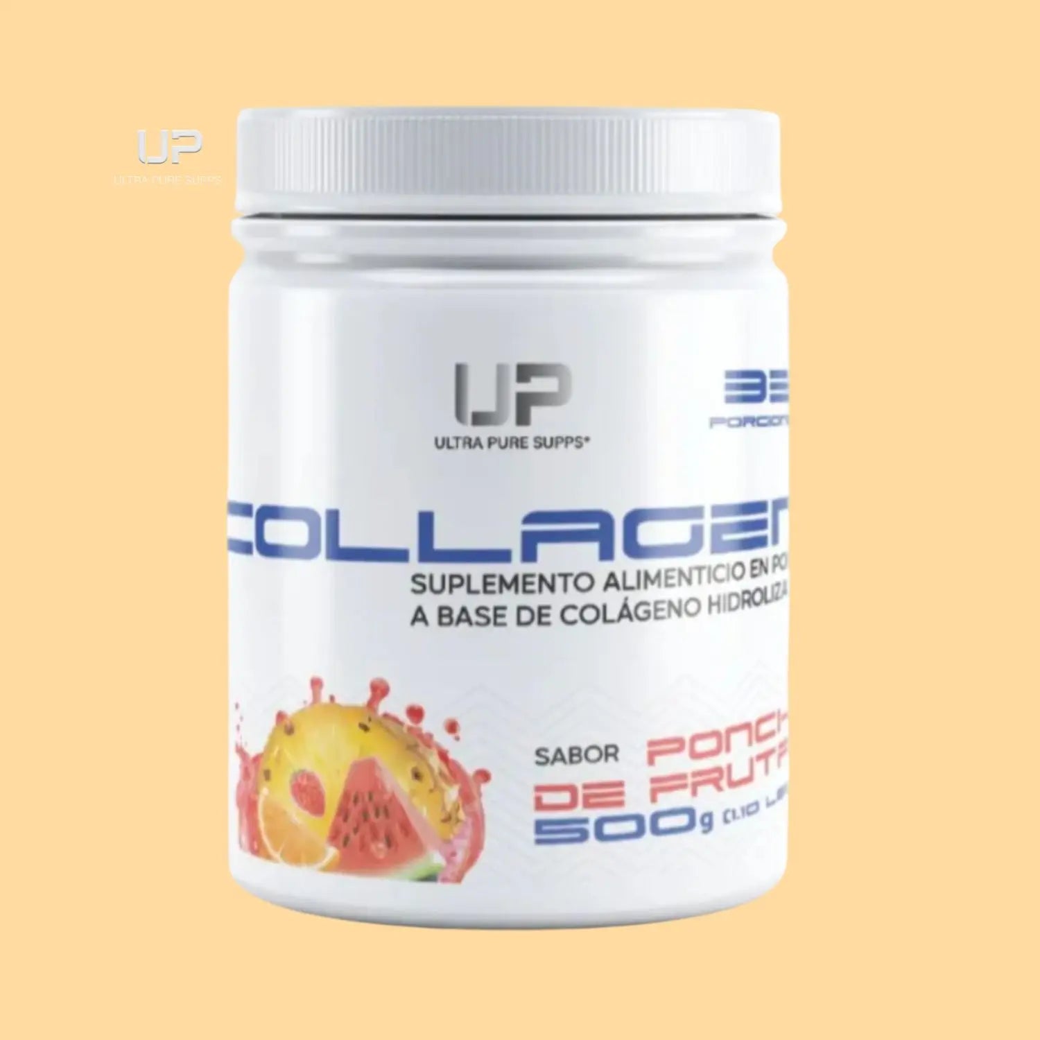 Ultra Pure Supps Colágeno Hidrolizado y Vitamina c 500g Sfn  PONCHE DE FRUTAS