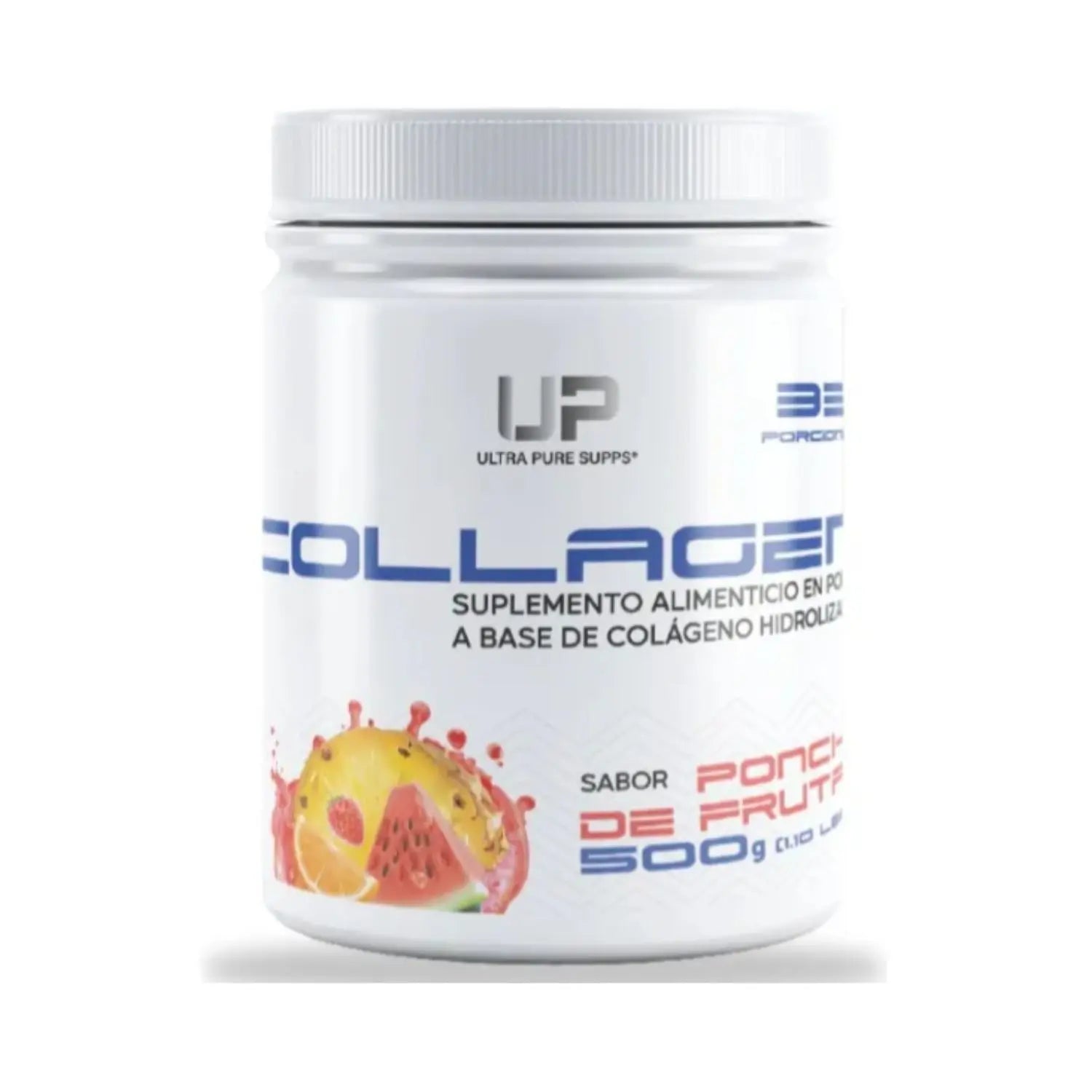 Ultra Pure Supps Colágeno Hidrolizado y Vitamina c 500g Sfn  PONCHE DE FRUTAS