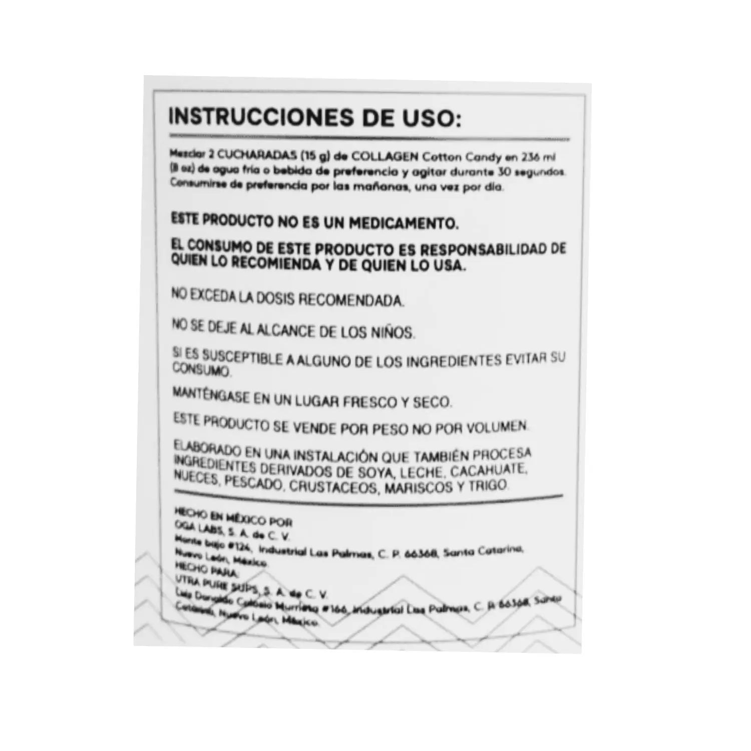 UP Collagen Hidrolizado, Naranja, 500 gr