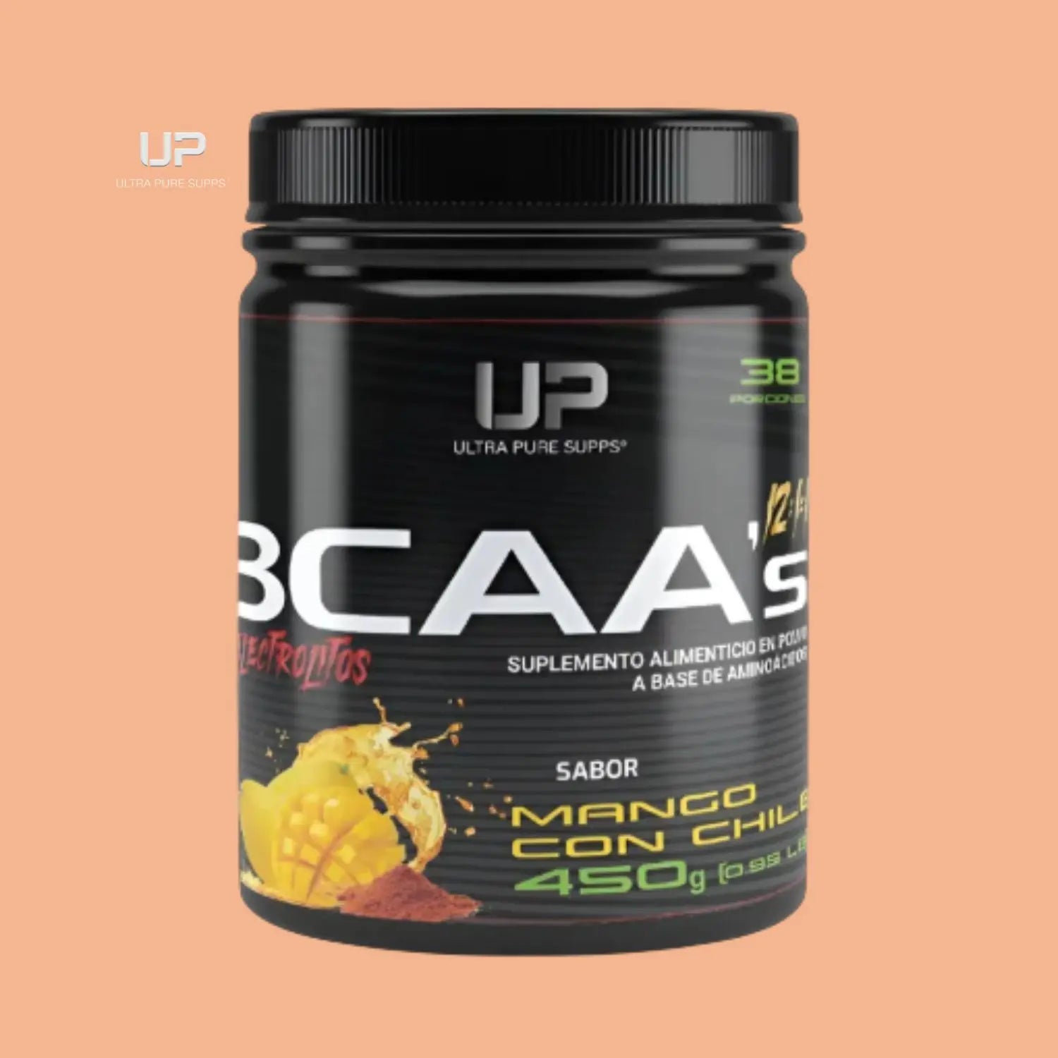 Ultra Pure Supps Bcaa 12:1:1 Electrolitos 450 G 38 Servs Sfn MANGO CHILE