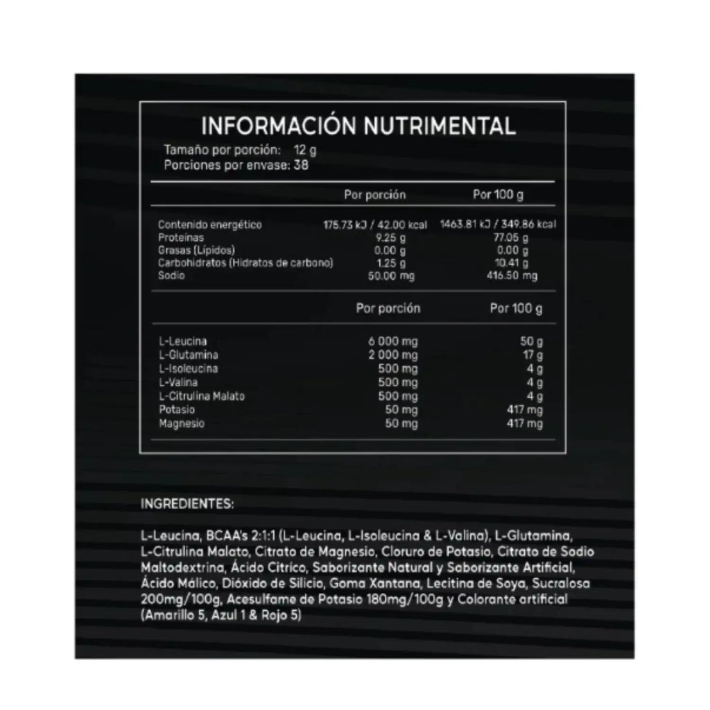 Ultra Pure Supps Bcaa 12:1:1 Electrolitos 450 G 38 Servs Sfn MANGO CHILE