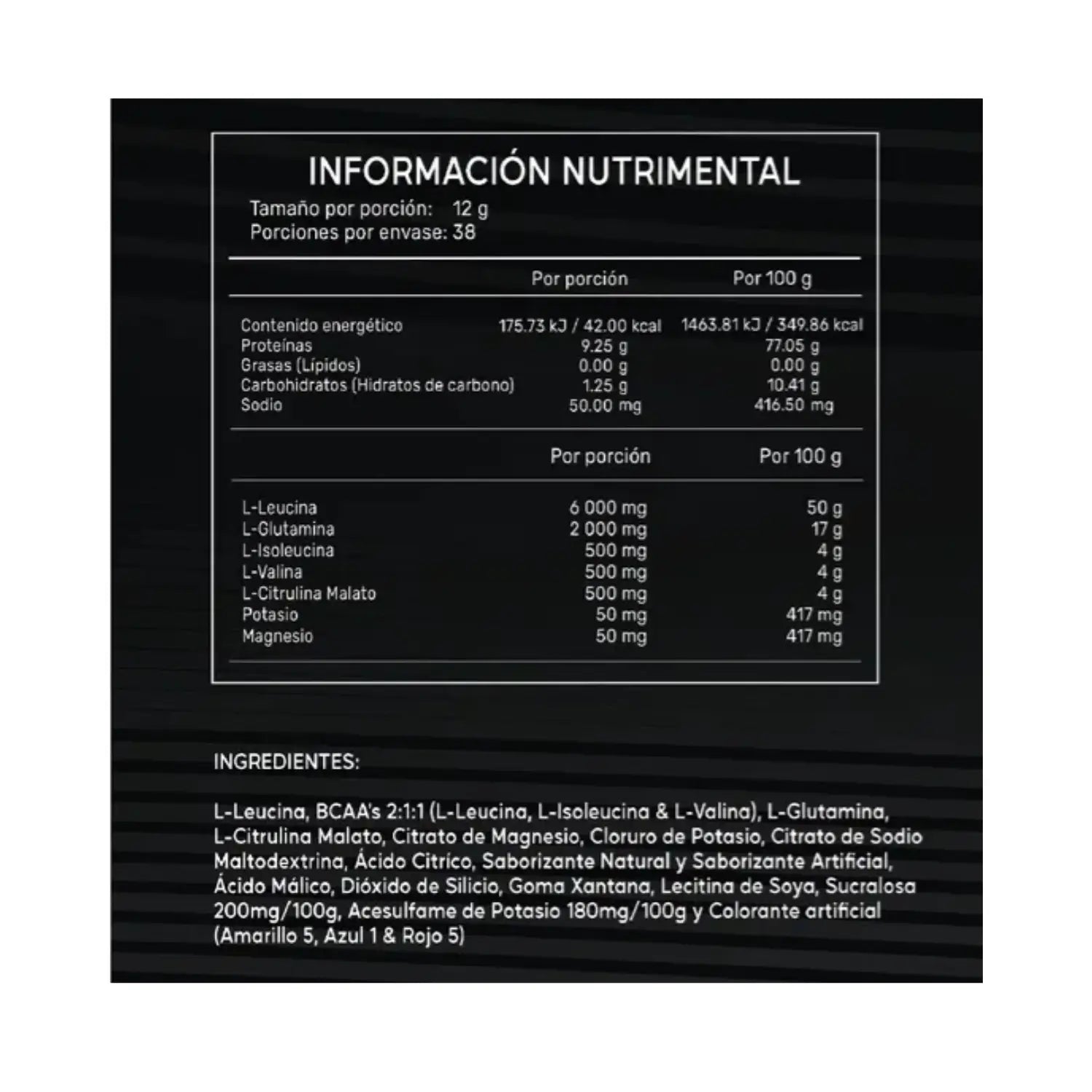 Ultra Pure Supps Bcaa 12:1:1 Electrolitos 450 G 38 Servs PePino