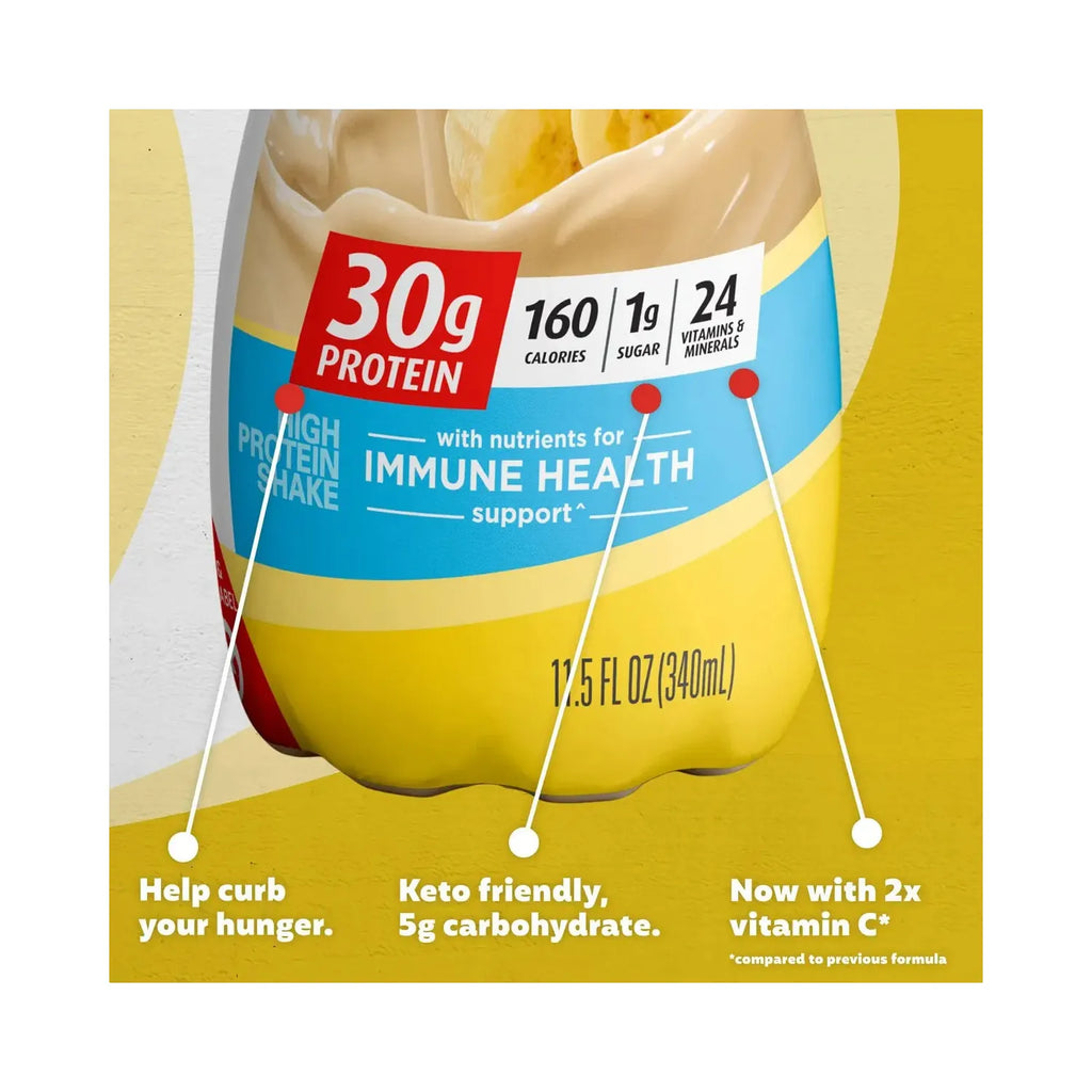 Premier protein shake 30g de proteína 12 pzs de 11.5oz sfn Banana & cream