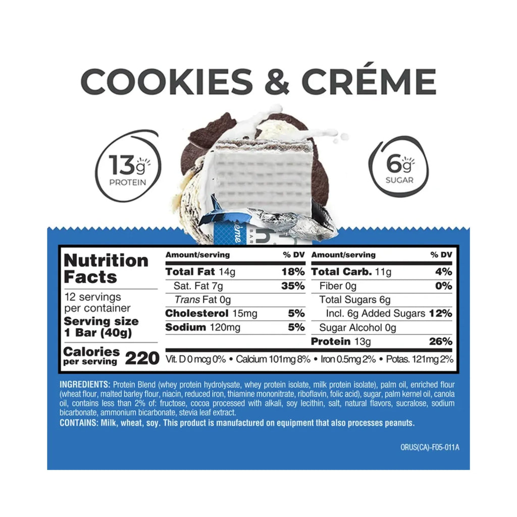 Power Crunch Barras de Proteína Tipo Wafer | 12 Piezas | Sabor Cookies & Creme