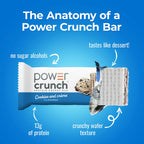Power Crunch Barras de Proteína Tipo Wafer | 12 Piezas | Sabor Cookies & Creme