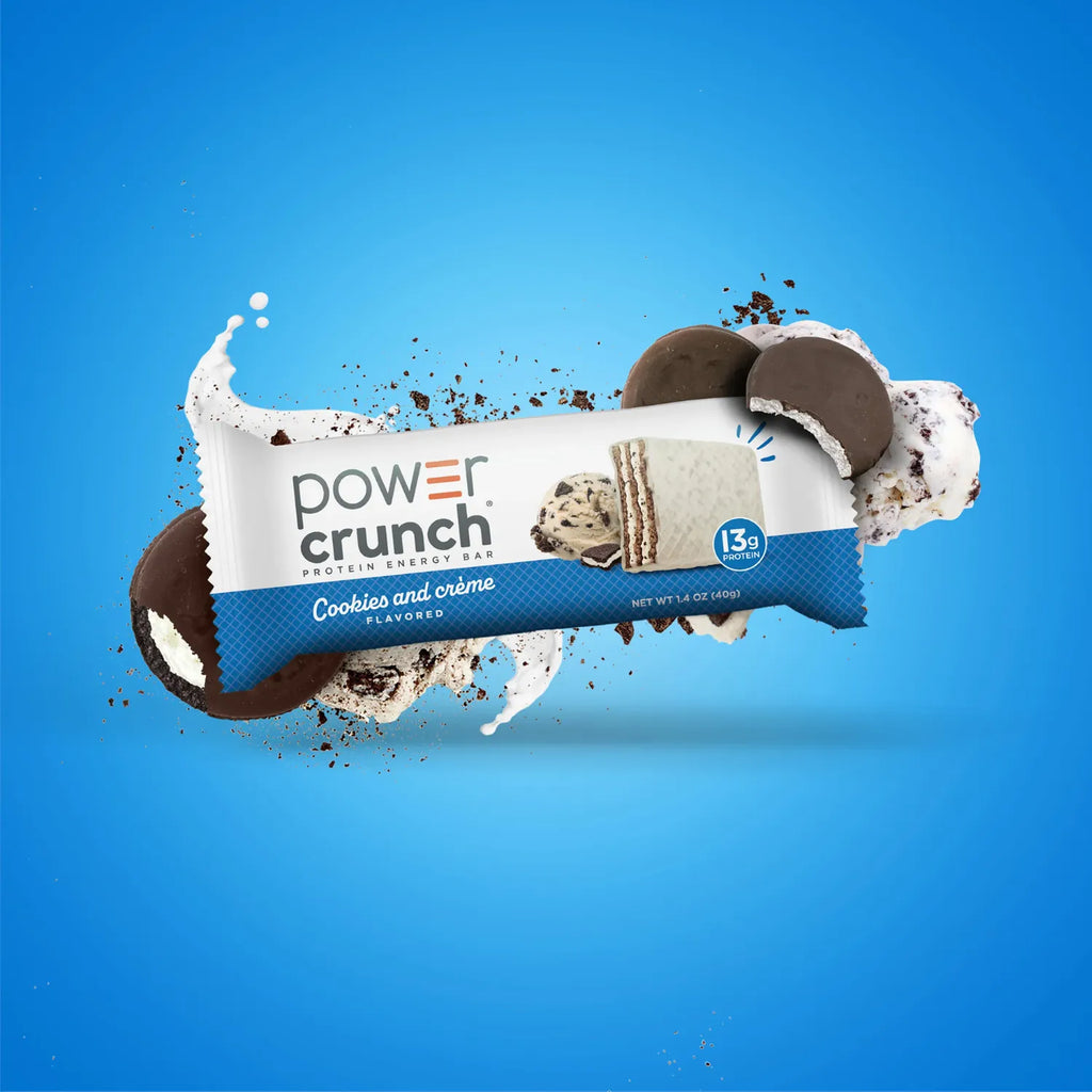Power Crunch Barras de Proteína Tipo Wafer | 12 Piezas | Sabor Cookies & Creme
