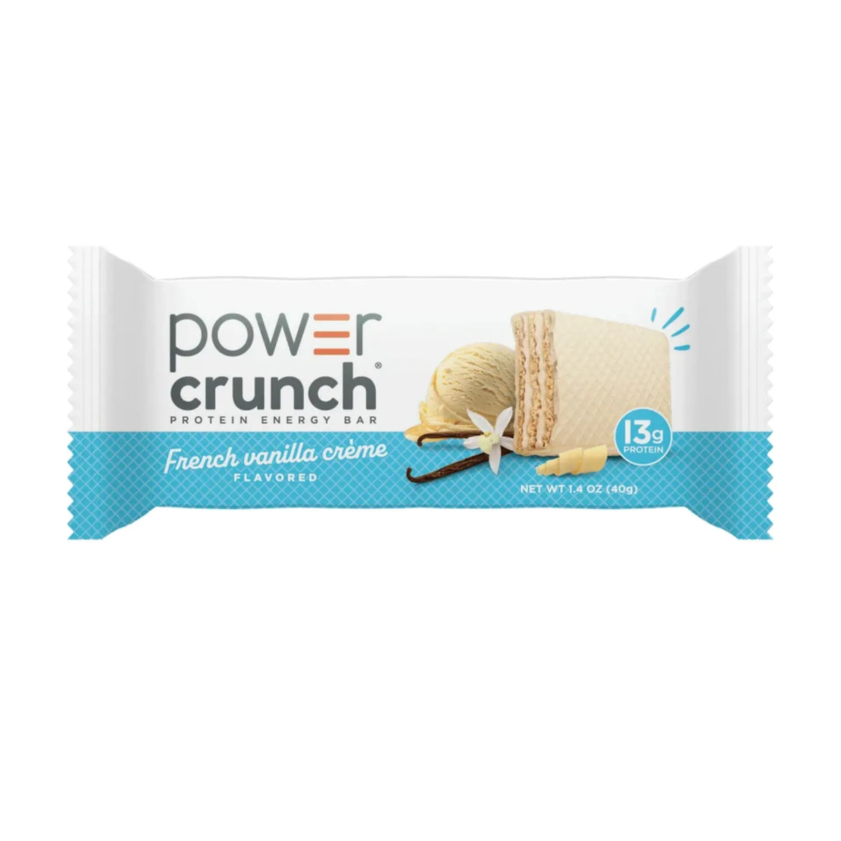 Power Crunch Protein Energy Bar | Barras de Proteína de 40 g | 12 Piezas | Sabor French Vanilla Creme