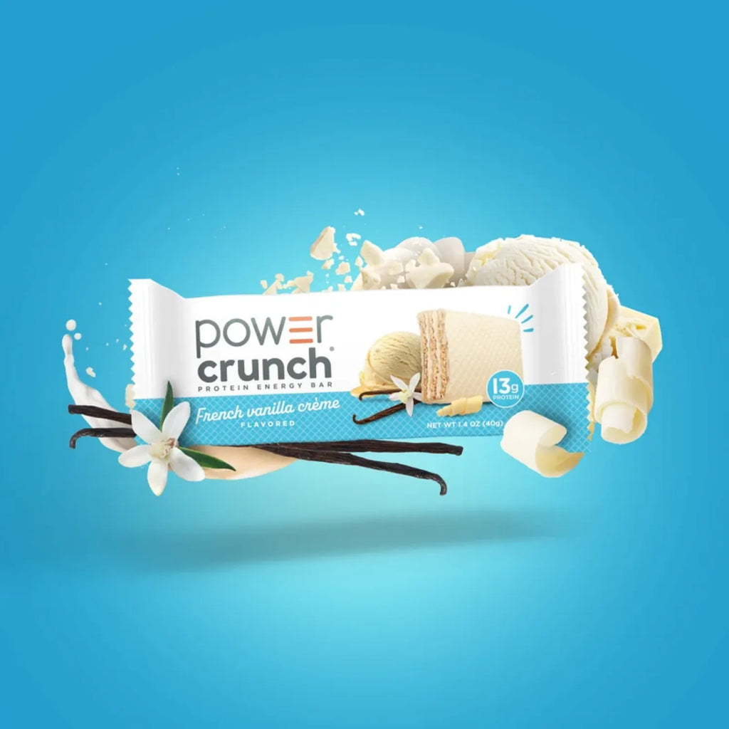 Power Crunch Protein Energy Bar | Barras de Proteína de 40 g | 12 Piezas | Sabor French Vanilla Creme