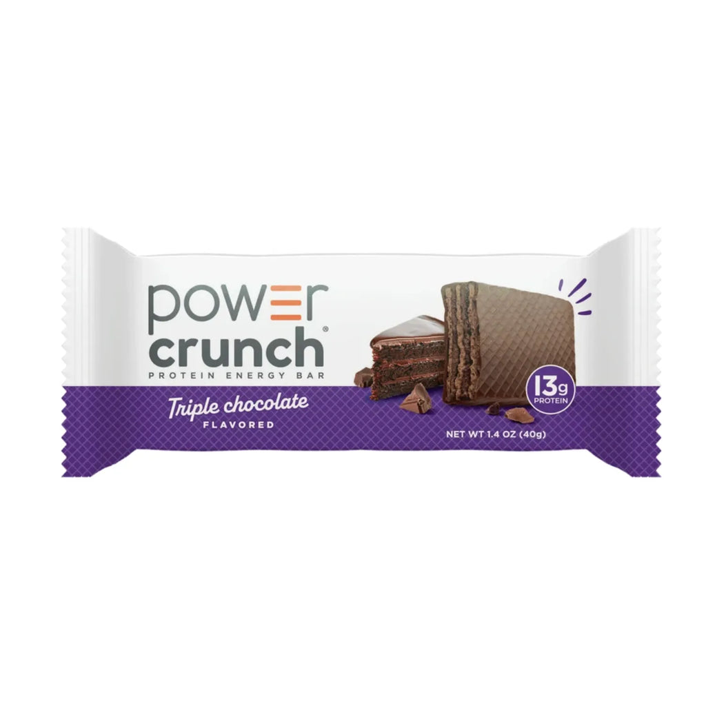 Power Crunch Protein Energy Bar | Barras de Proteína de 40 g | 12 Piezas | Sabor Triple Chocolate