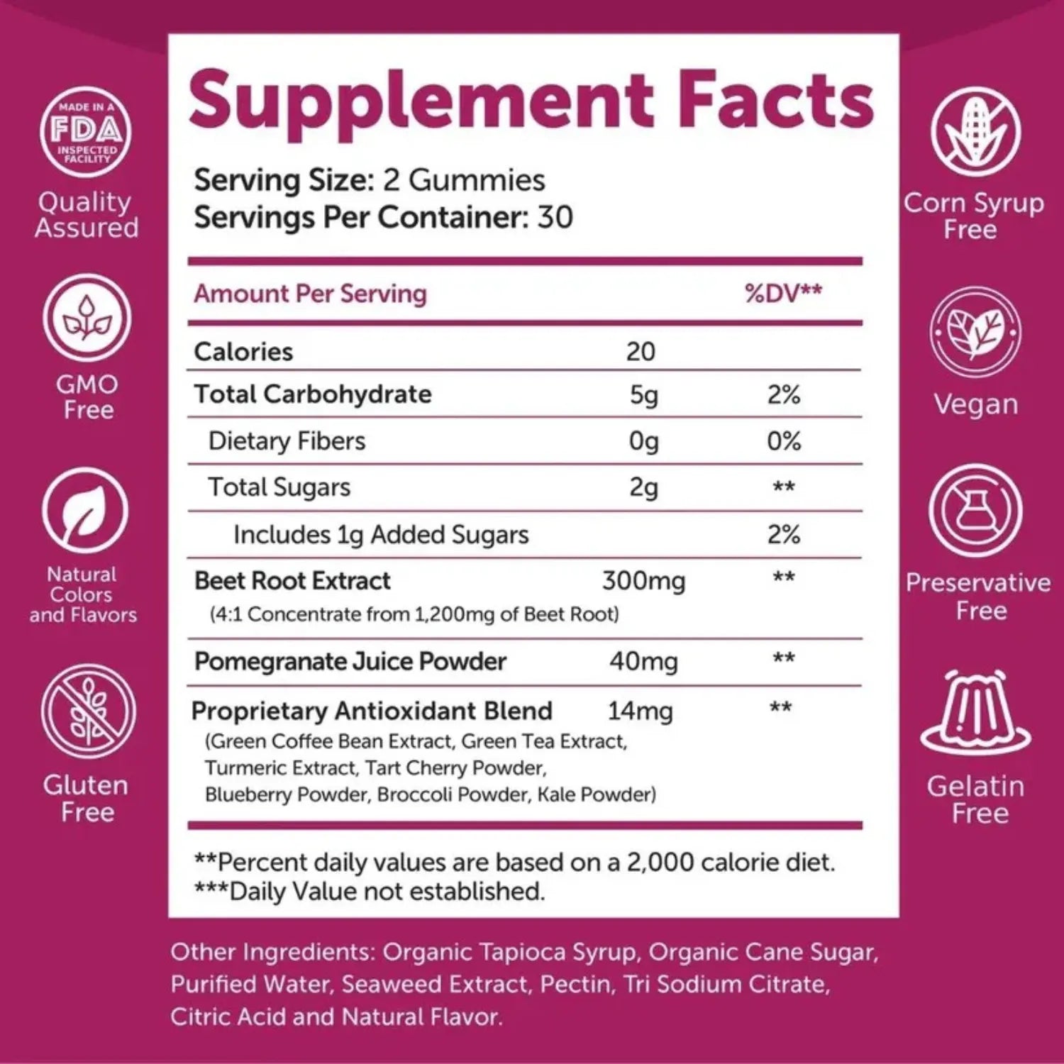 Lunakai Beet Root Gummies 60 gomitas sfn