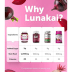 Lunakai Beet Root Gummies 60 gomitas sfn