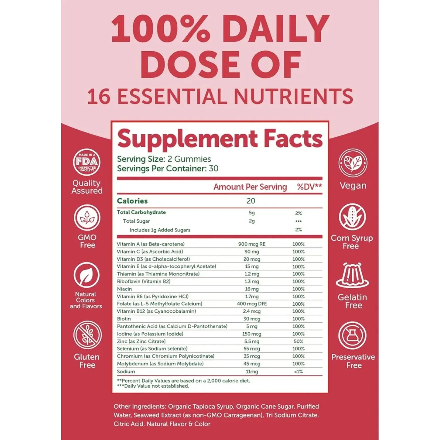 Lunakai Women's Multivitamin Gummy 60 gomitas sfn berry