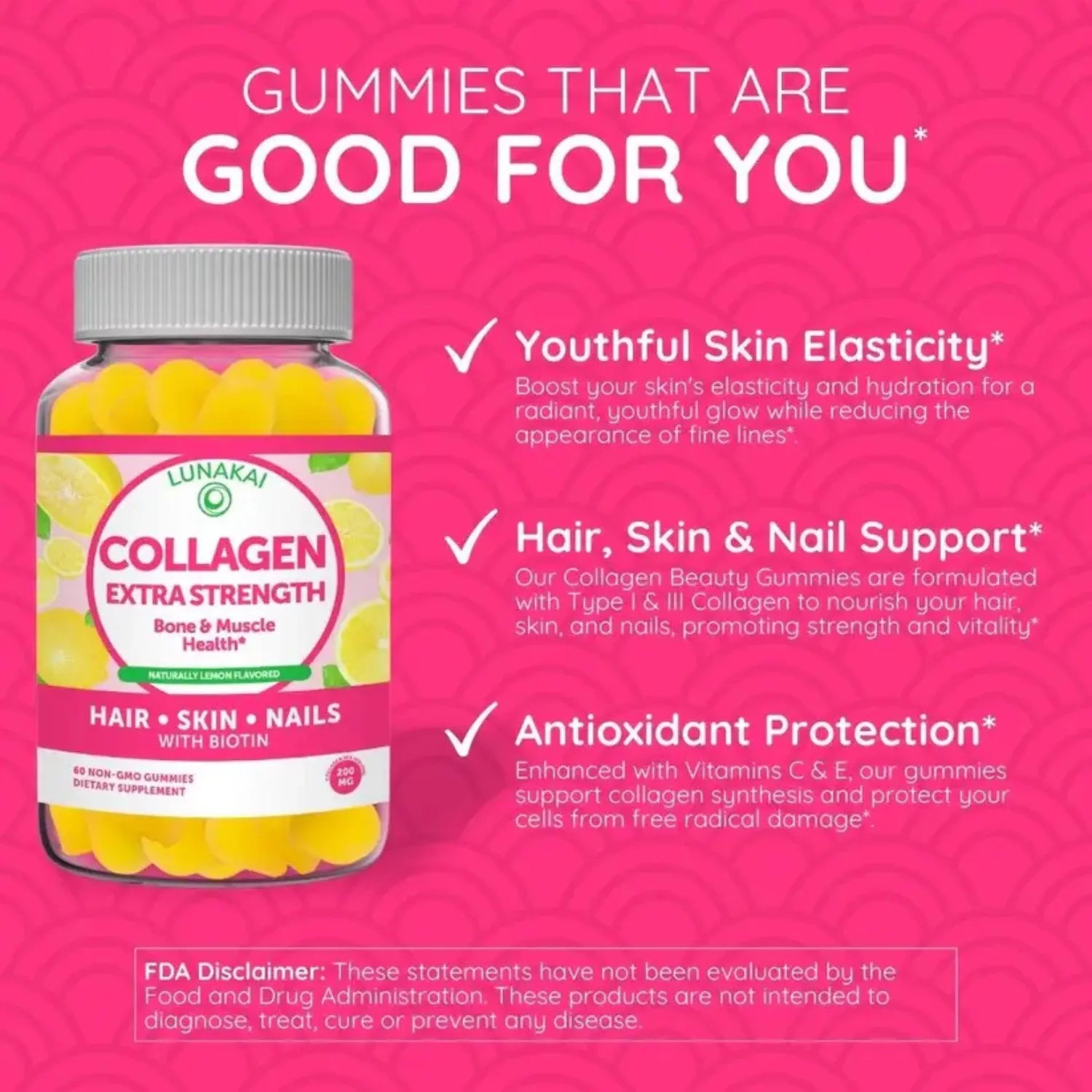 Lunakai Collagen Gummy 60 gomitas sfn