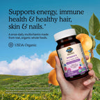 Garden of Life Organics Multivitamínico para Mujer 30 Tabletas | Fórmula de alimentos integrales | Vitaminas y minerales para energía y bienestar | 1 tableta al día | Suplemento alimenticio
