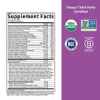 Garden of Life Organics Multivitamínico para Mujer 120 Tabletas | Fórmula de alimentos integrales | Vitaminas y minerales para energía y bienestar | 2 tabletas al día | Suplemento alimenticio