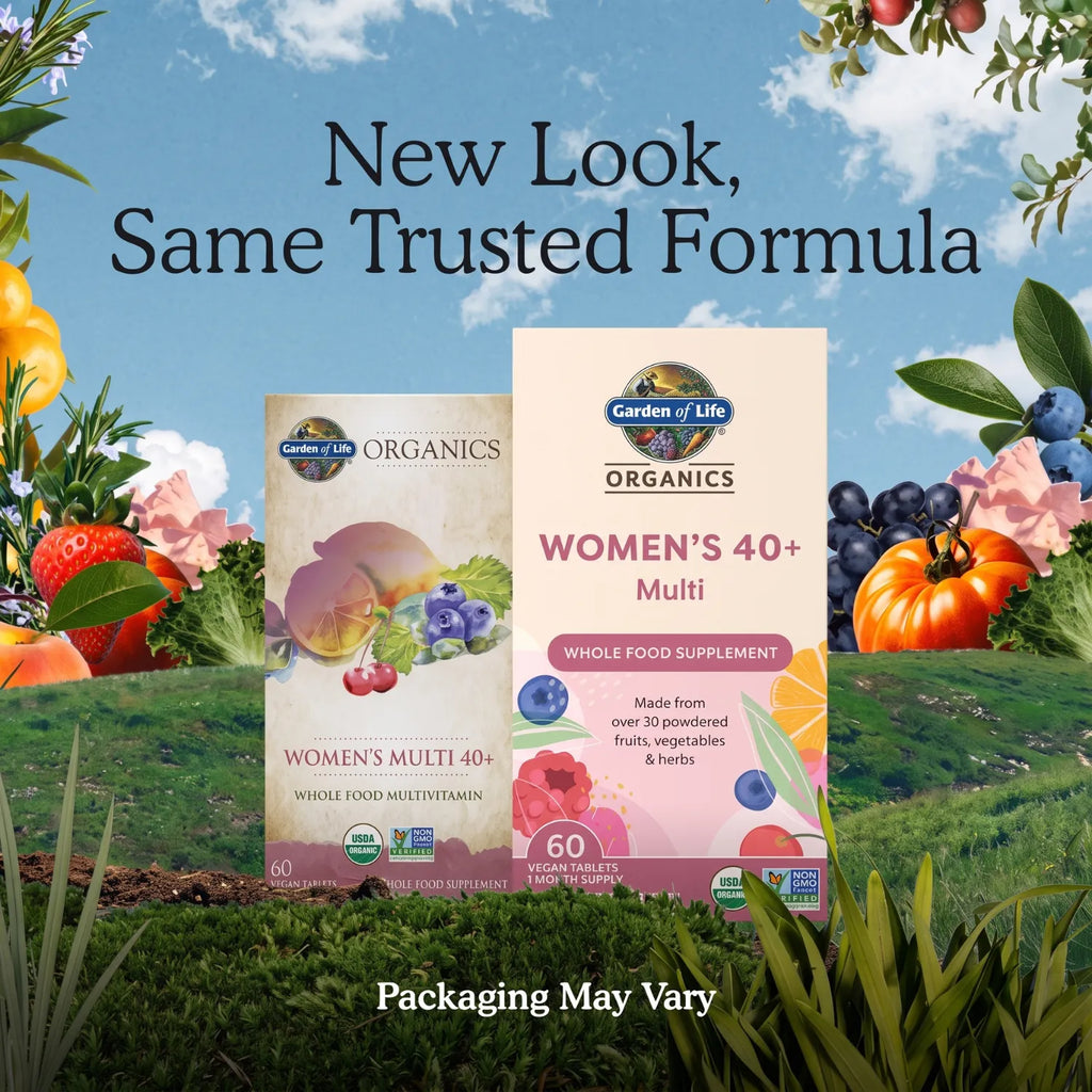 Garden of Life Organics Multivitamínico para Mujer 120 Tabletas | Fórmula de alimentos integrales | Vitaminas y minerales para energía y bienestar | 2 tabletas al día | Suplemento alimenticio