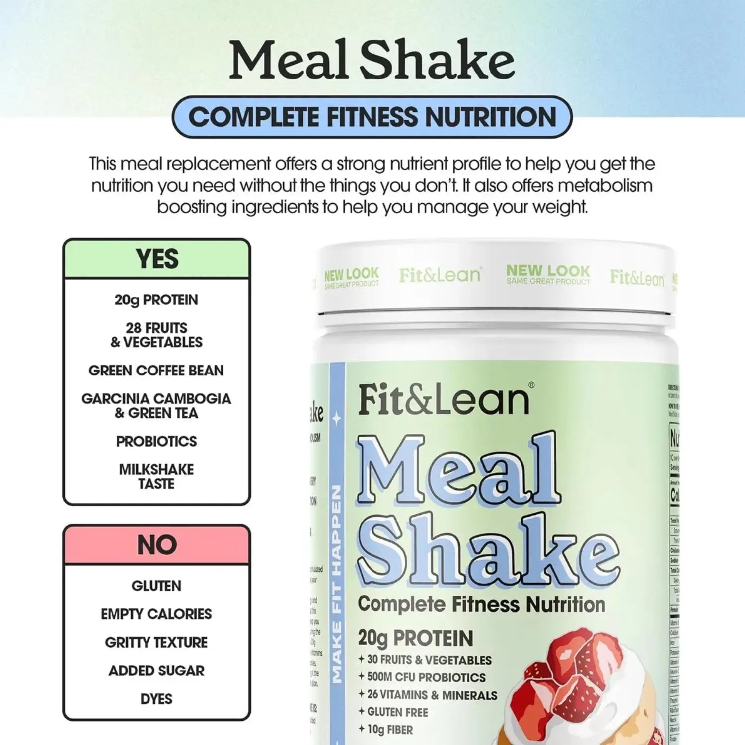 Fit & Lean Meal Shake 10 servs sfn Strawberry Short Cake