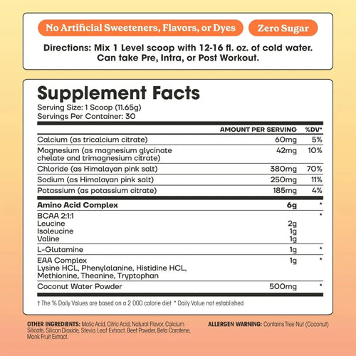 Fit & Lean Amino Hydration 30 servs sfn Peach Mango