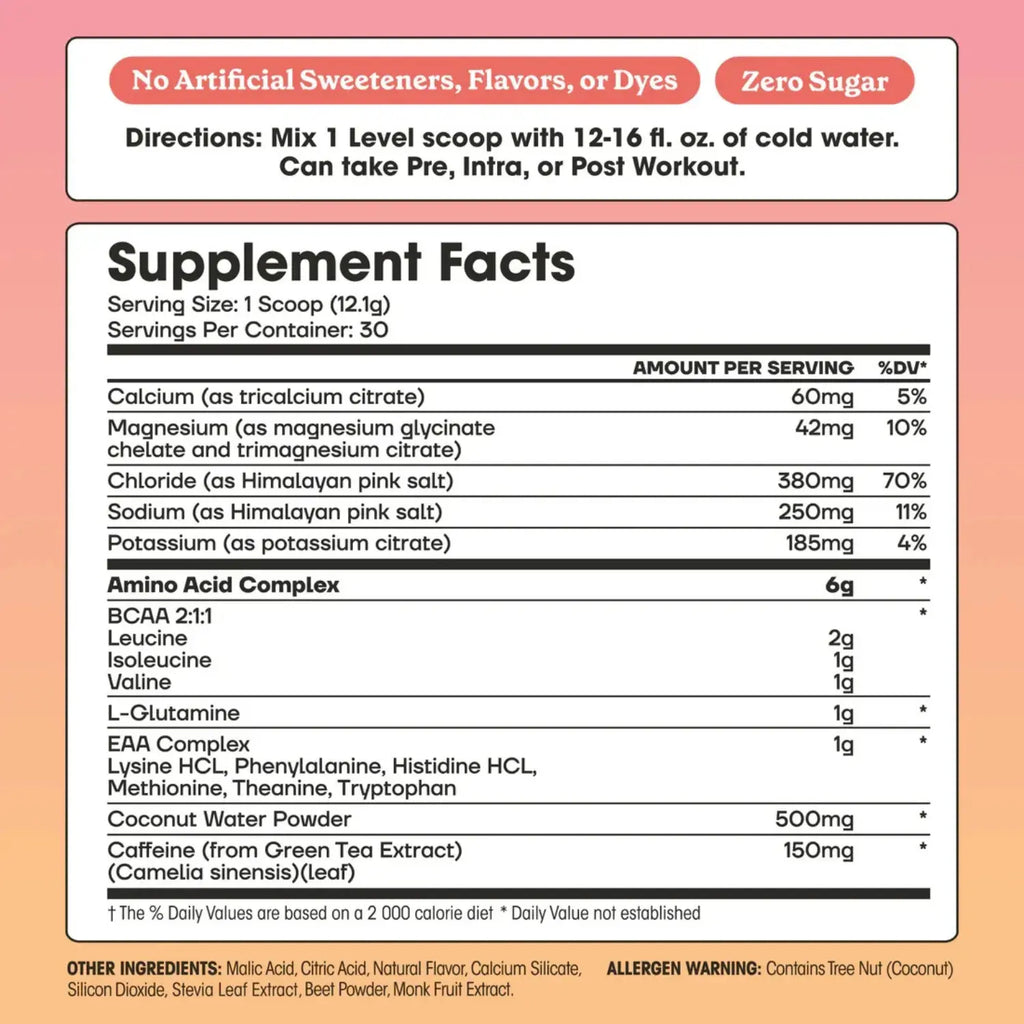 Fit & Lean Amino Hydration & Energy servs sfn Pink Lemonade