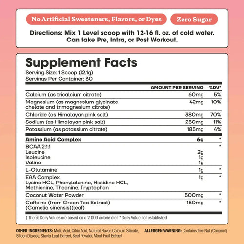 Fit & Lean Amino Hydration & Energy servs sfn Pink Lemonade