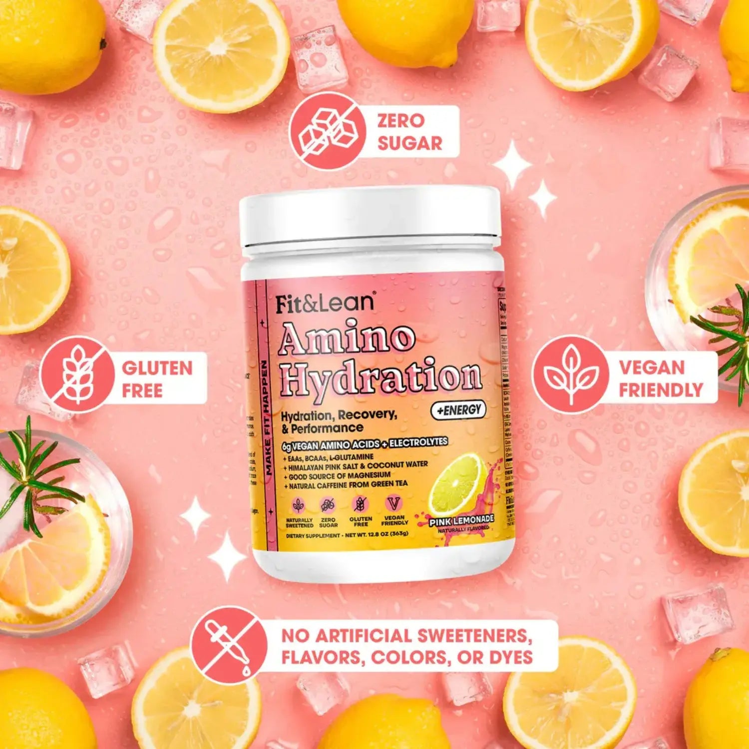 Fit & Lean Amino Hydration & Energy servs sfn Pink Lemonade