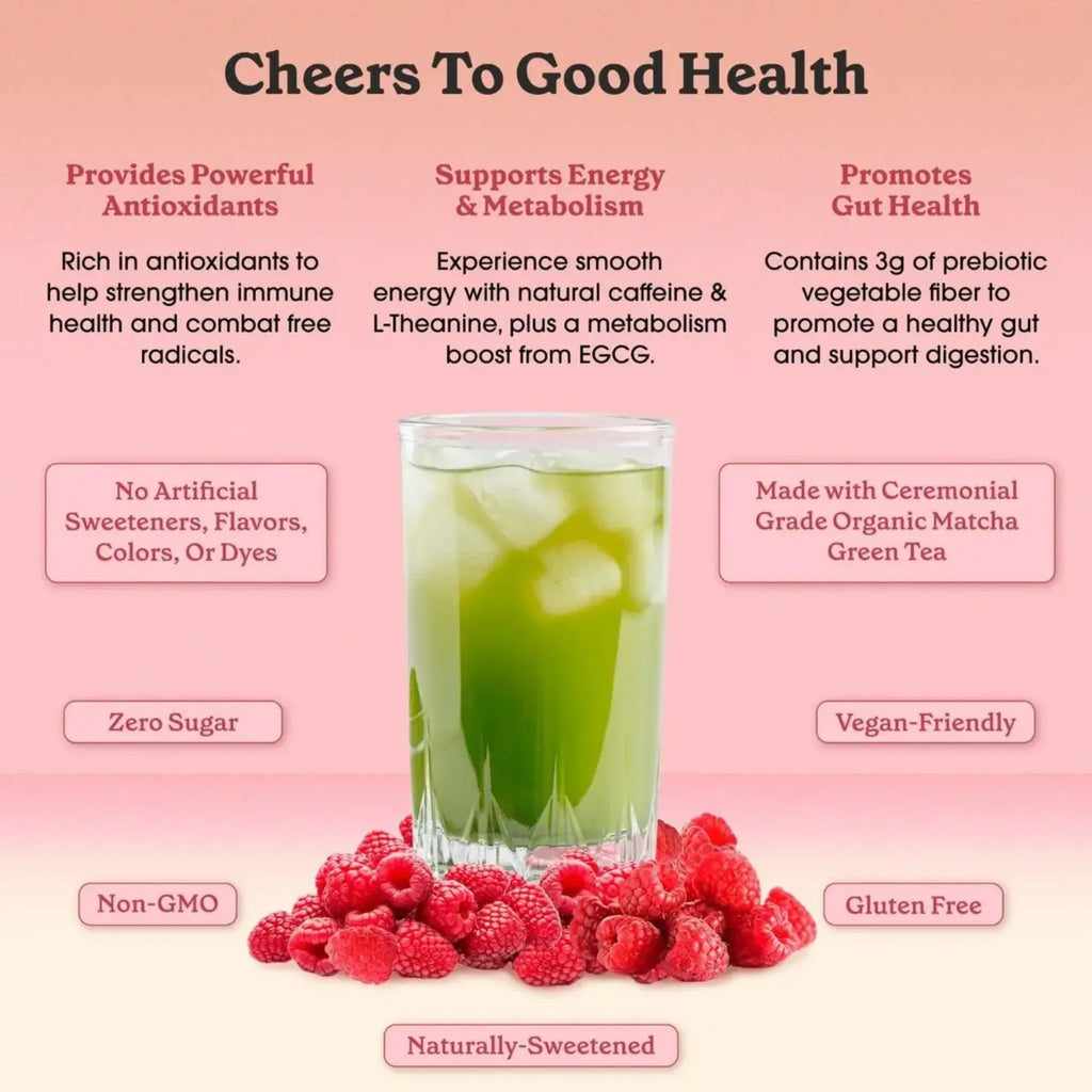 Fit & Lean Matcha Amore Stick Pack 10ct Raspberry