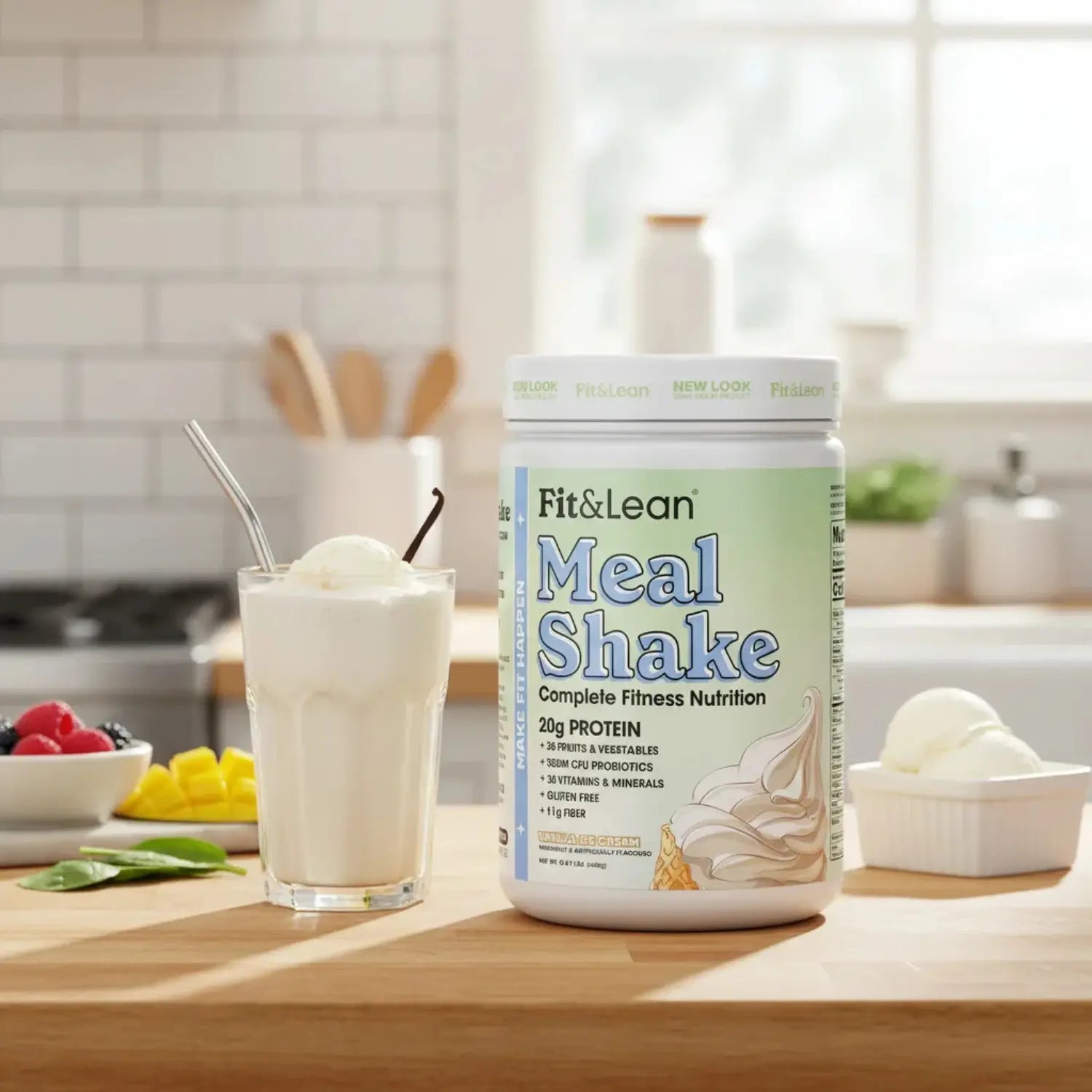 Fit & Lean Meal Shake 10 servs sfn Vanilla Iice cream