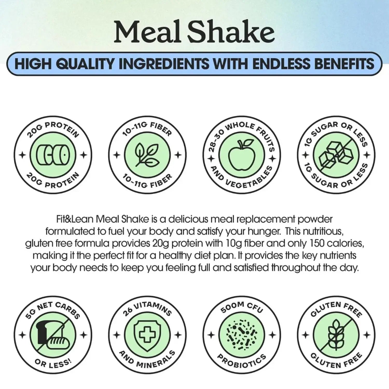 Fit & Lean Meal Shake 10 servs sfn Vanilla Iice cream