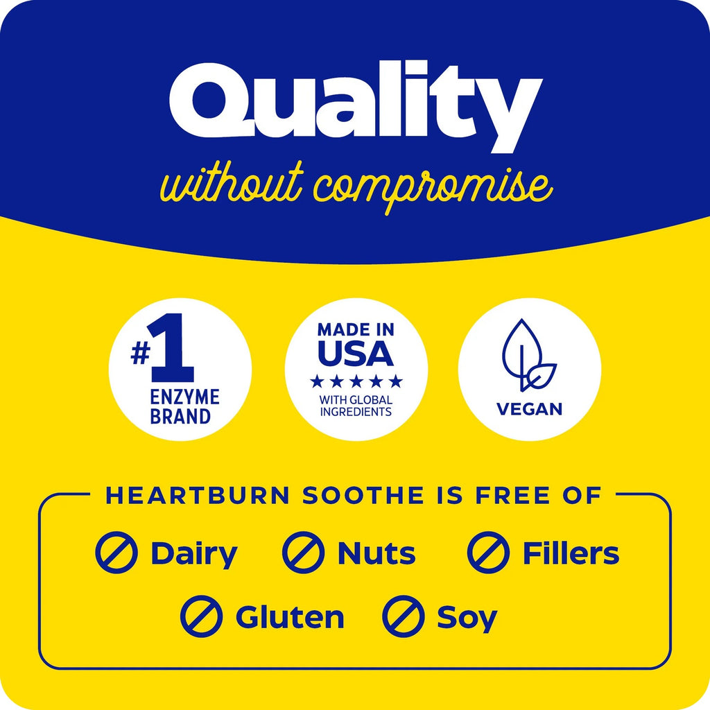Enzymedica Heartburn Soothe 42 Tabletas Masticables Vainilla Naranja