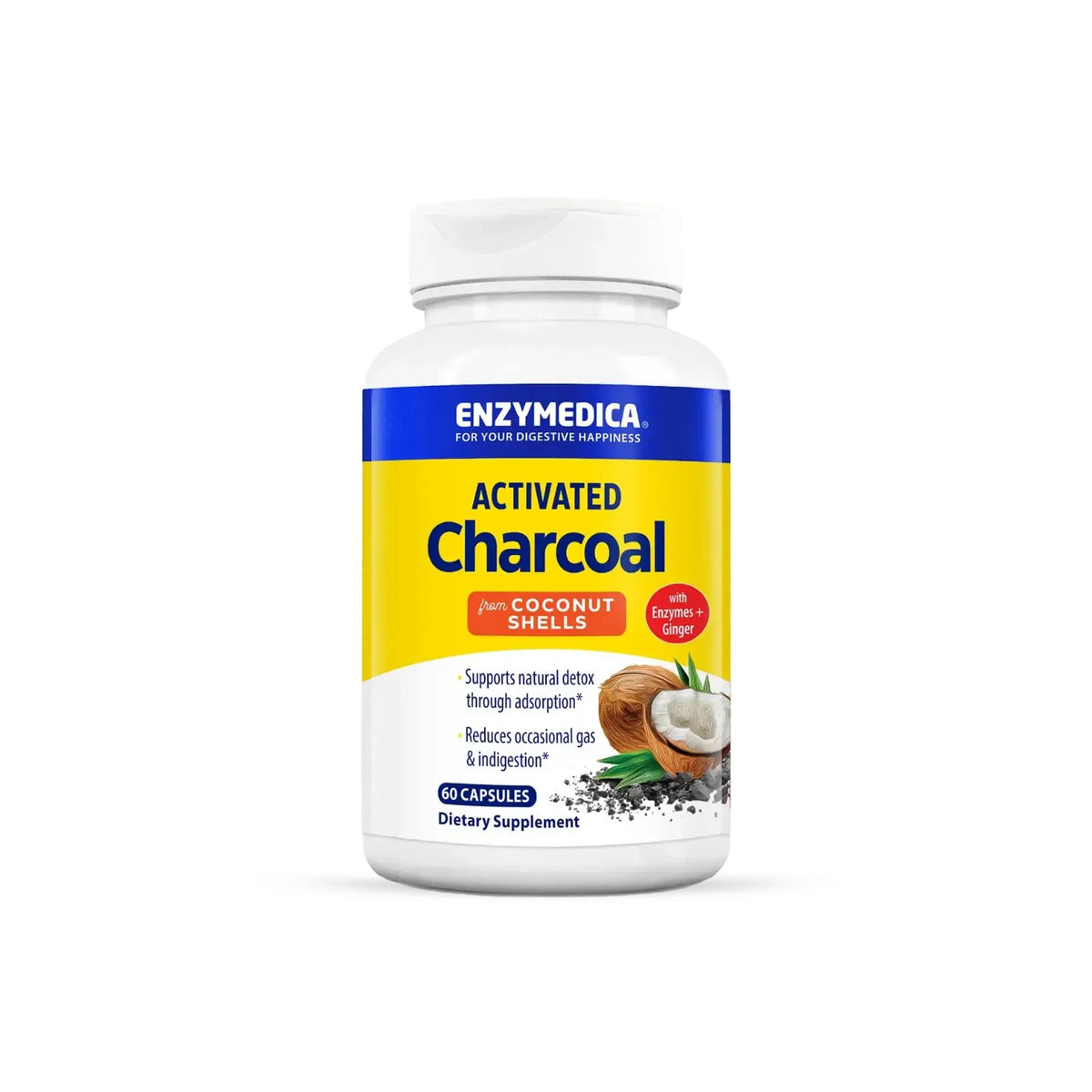 Enzymedica Carbón Activado 60 Cápsulas Vegetales