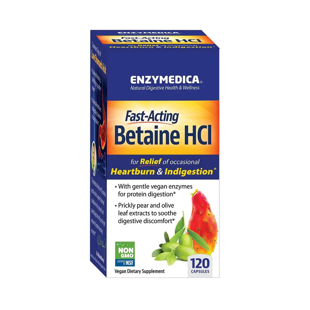 Enzymedica Betaína HCl 60 Cápsulas Vegetales