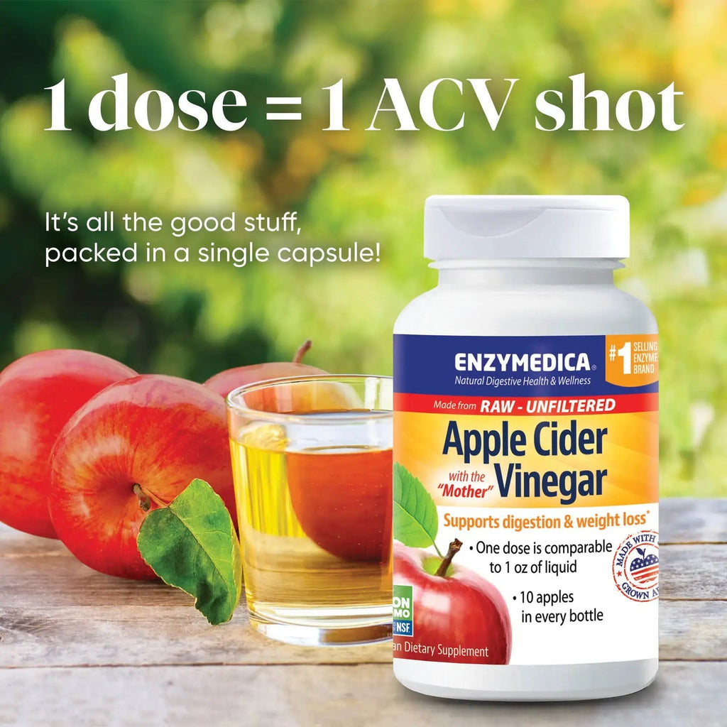 Enzymedica Vinagre de Manzana 60 Cápsulas Vegetales