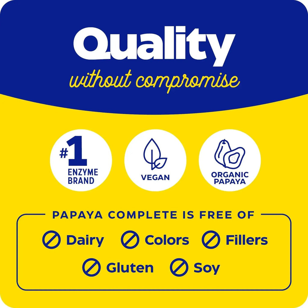 Enzymedica Papaya Complete 240 Tabletas Masticables Papaya y Menta