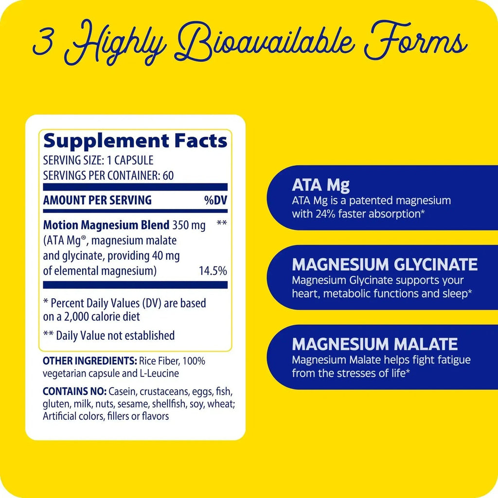 Enzymedica Magnesium Motion 120 Cápsulas Vegetales