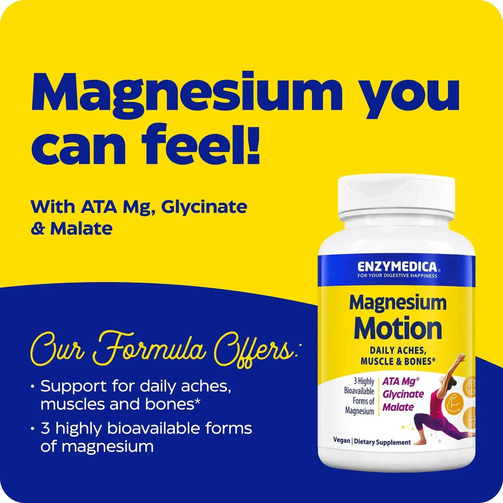 Enzymedica Magnesium Motion 120 Cápsulas Vegetales