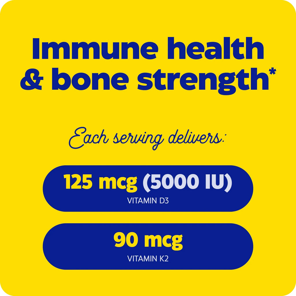 Enzymedica Vitamina D3 + K2 5000 UI 60 Cápsulas Vegetales