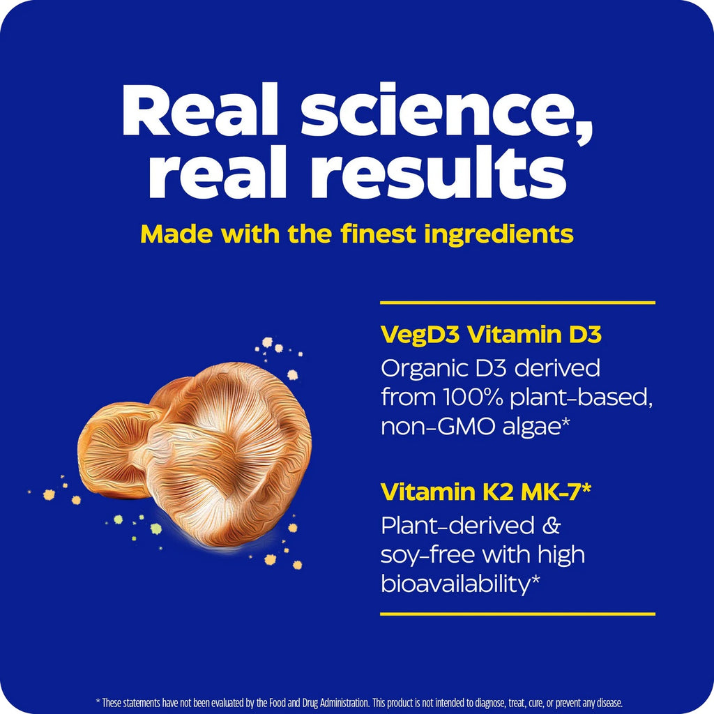 Enzymedica Vitamina D3 + K2 5000 UI 60 Cápsulas Vegetales